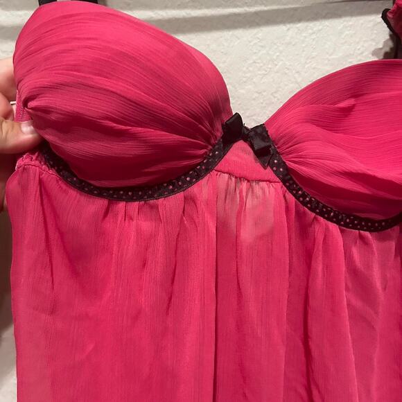 Y2K hot Pink and black Ambriel lingerie set - Picture 4 of 8